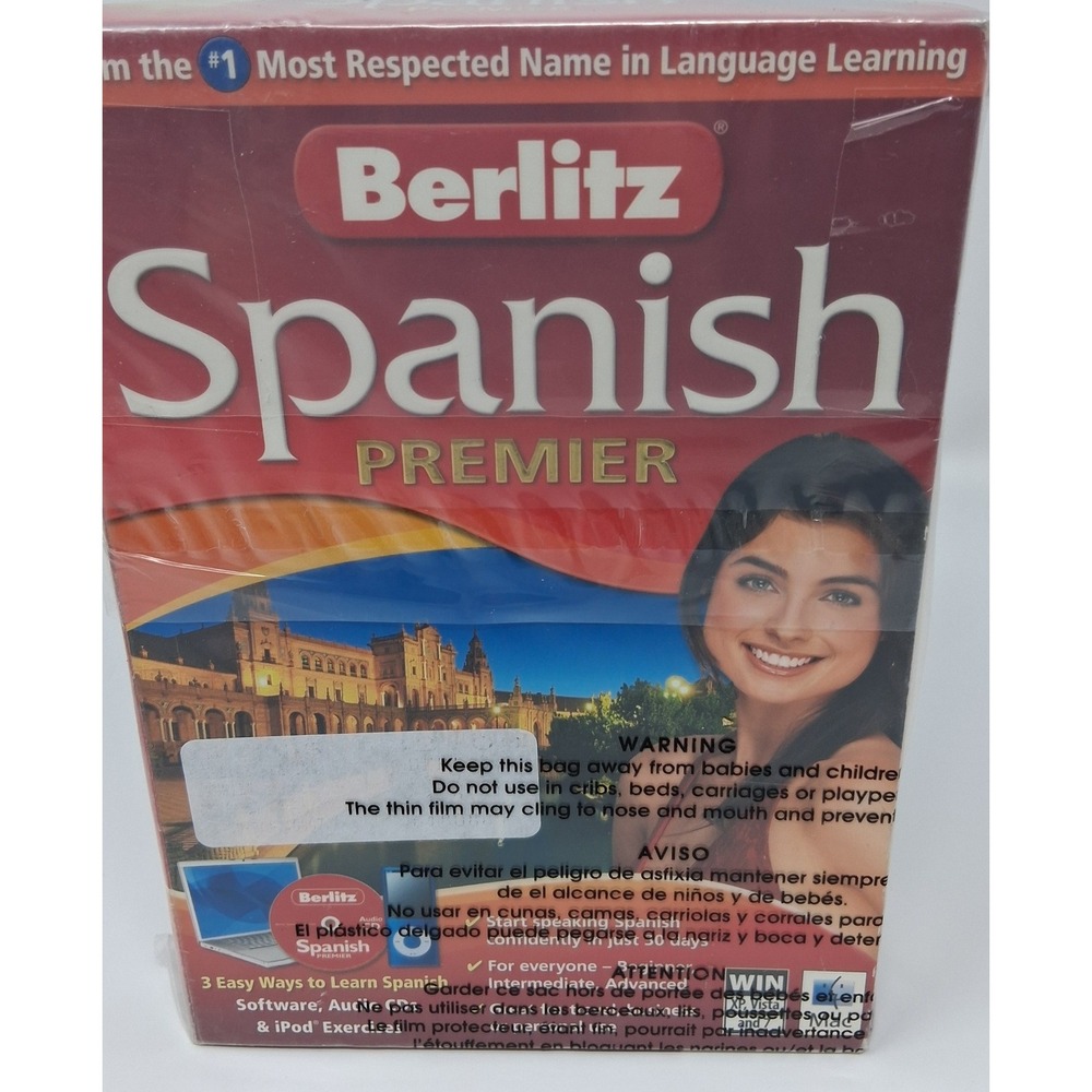 Berlitz Spanish Premier Language Learning Software Box Set CD ROMs iPod Exercise
